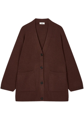 TOMBOY V-neck oversize cardigan - Brown