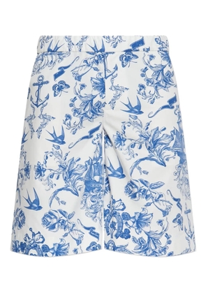 Alexander McQueen floral-print shorts - White