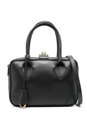 Golden Goose logo-print leather tote bag - Black