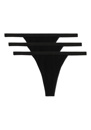 CDLP elasticated-waistband thong (pack of three) - Black