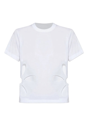 Noir Kei Ninomiya floral cut-out T-shirt - White