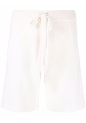 P.A.R.O.S.H. knitted drawstring waist shorts - White