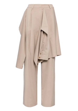 Goen.J layered tailored trousers - Neutrals