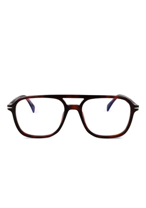 Eyewear by David Beckham rectangle-frame glasses - Brown