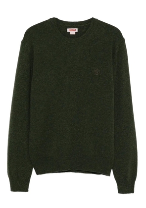 Baracuta embroidered crew-neck sweater - Green
