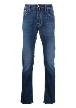 Jacob Cohën straight-leg contrast-stitch jeans - Blue