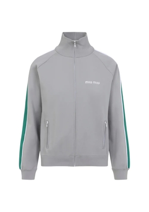 Miu Miu zip-up sweatshirt - Grey