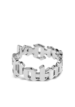 Palm Angels lettered ring - Silver