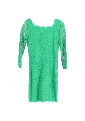 Diane Von Furstenberg Vintage Zarita long-sleeve lace dress - Green
