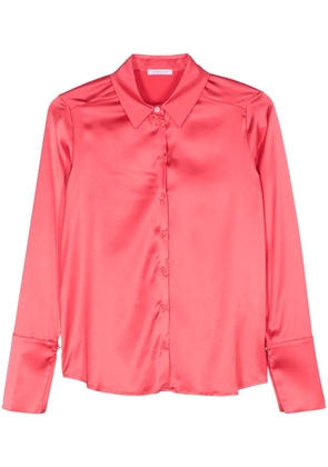 Patrizia Pepe spread-collar satin shirt - Pink