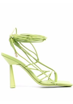GIABORGHINI strap-detail open-toe sandals - Green