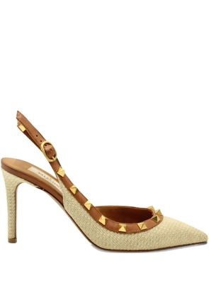 Valentino Garavani Pre-Owned Rockstud slingback sandals - Neutrals