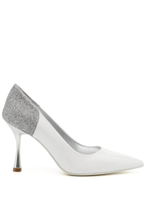 Madison.Maison Alena White/Silver High Heel Pumps 65mm