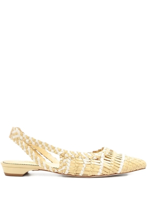 Sarah Chofakian Praline woven point-toe pumps - Neutrals