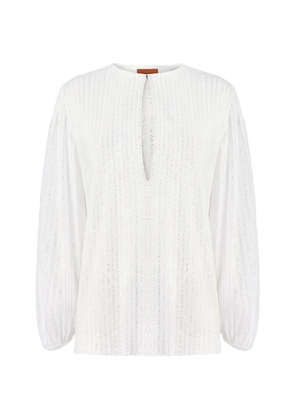 Missoni balloon-sleeve blouse - White