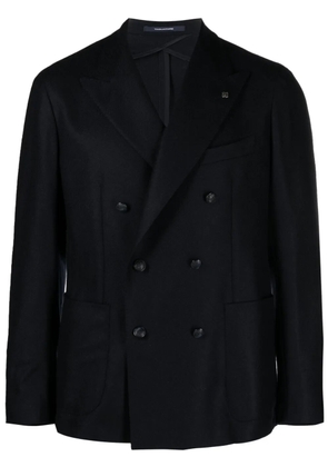 Tagliatore double-breasted wool blend blazer - Blue