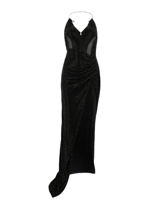 Philipp Plein slit open-back maxi dress - Black