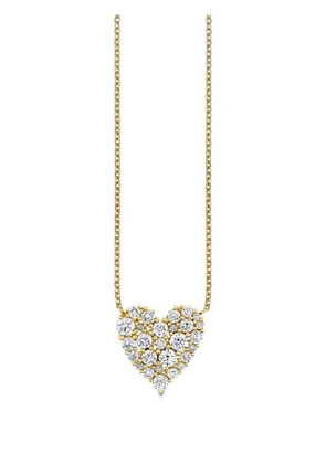 Sydney Evan 14kt yellow gold cocktail heart diamond pendant necklace