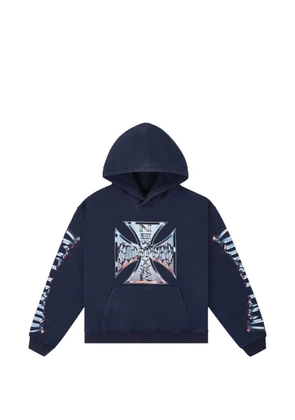 GODSPEED Chrome Motto 'Navy Wash' hoodie - Blue