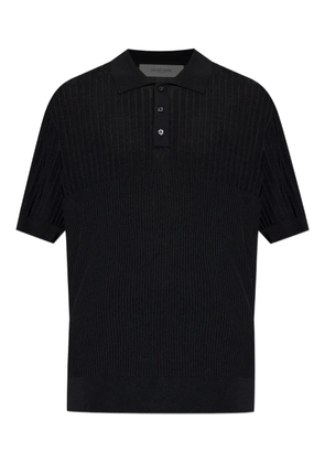 Golden Goose ribbed button polo shirt - Black