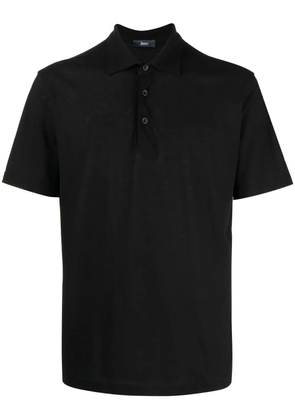 Herno short-sleeved polo shirt - Black