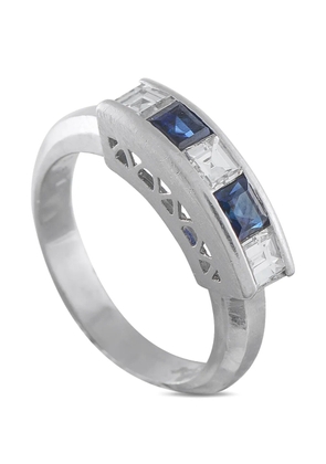LB Exclusive diamond sapphire ring - Silver