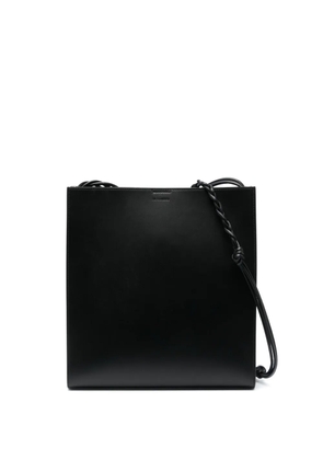 Jil Sander debossed-logo leather shoulder bag - Black
