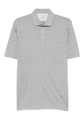 Brunello Cucinelli button-placket polo shirt - Grey