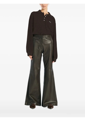 ROTATE BIRGER CHRISTENSEN long-sleeve polo top - Brown