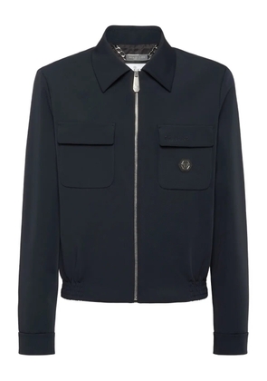 Philipp Plein logo-plaque jacket - Blue