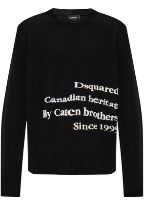 DSQUARED2 text-embroidered sweater - Black
