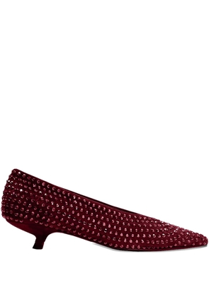 La-Rose crystal heeled pumps - Red