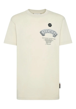 Philipp Plein skull print T-shirt - '06 beige'