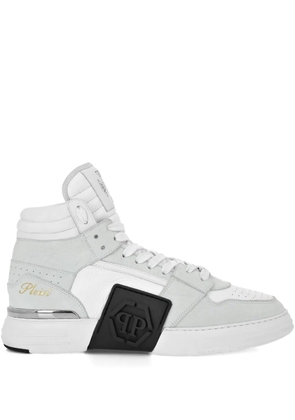 Philipp Plein Phantom Kicks mid-top leather sneakers - White