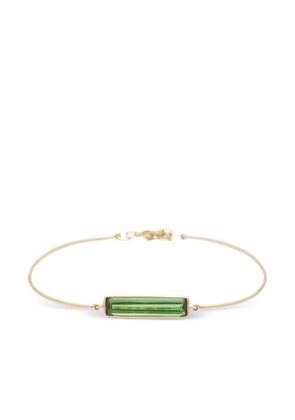 YI Collection 18K yellow gold green tourmaline bangle