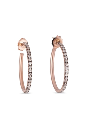 Sylva & Cie diamond hoop earrings - Pink