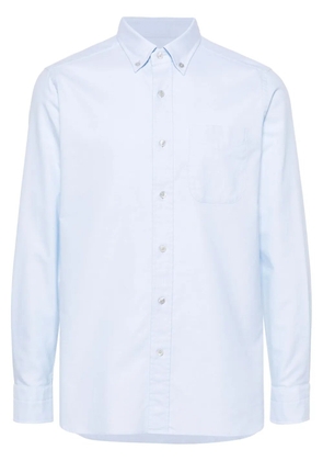 TOM FORD button-down collar cotton shirt - Blue
