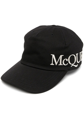 Alexander McQueen logo embroidered cap - Black