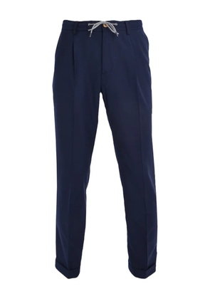 Luciano Barbera pleated drawstring trousers - Blue