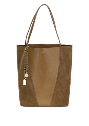 Chloé panel charm shoulder bag - Brown