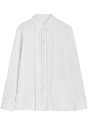 Jil Sander pleated long sleeves shirt - White