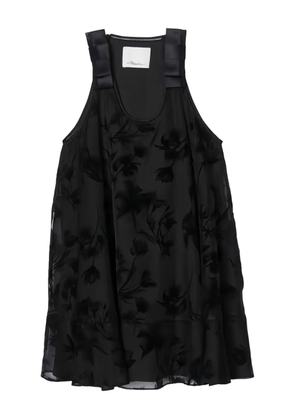 3.1 Phillip Lim embossed-florals mini dress - Black