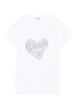 LIU JO heart-print cotton T-shirt - White