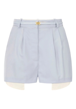 Elisabetta Franchi pleated tailored shorts - Blue