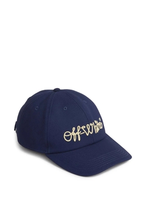 Off-White script-logo baseball cap - Blue