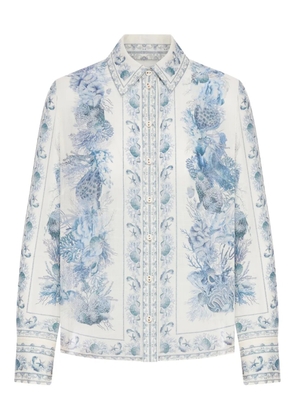 ZIMMERMANN buttoned printed shirt - White