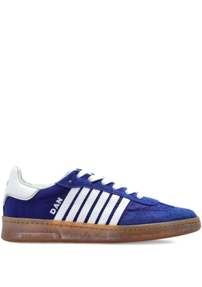 DSQUARED2 Boxer striped leather sneakers - Blue