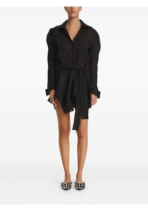 PNK pocket belted mini dress - Black