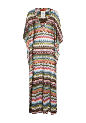 Missoni V-neck zigzag maxi dress - White