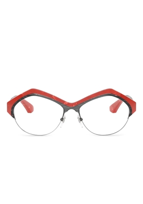 Alain Mikli geometric-frame glasses - Red